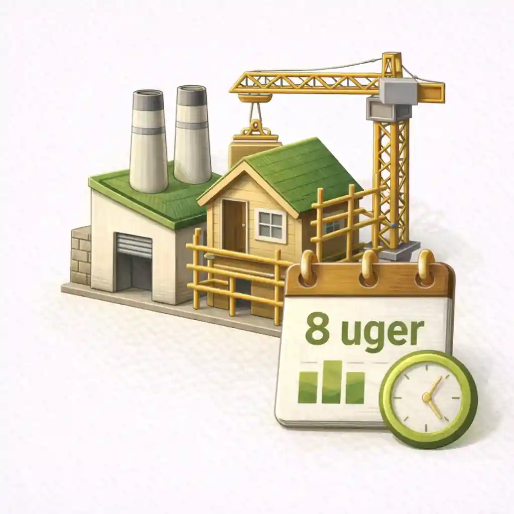 Produktion af Tiny House i fabrikken