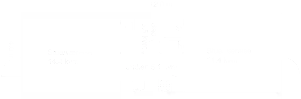 Plantegning af COUPLE Tiny House